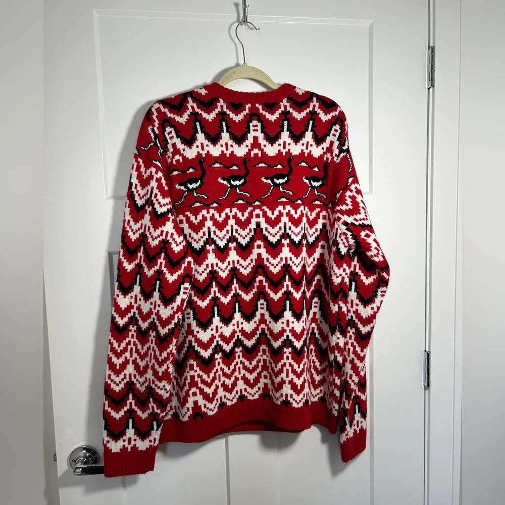 Plus size Christmas sweater, Ostrich Santa - Picture 5 of 9
